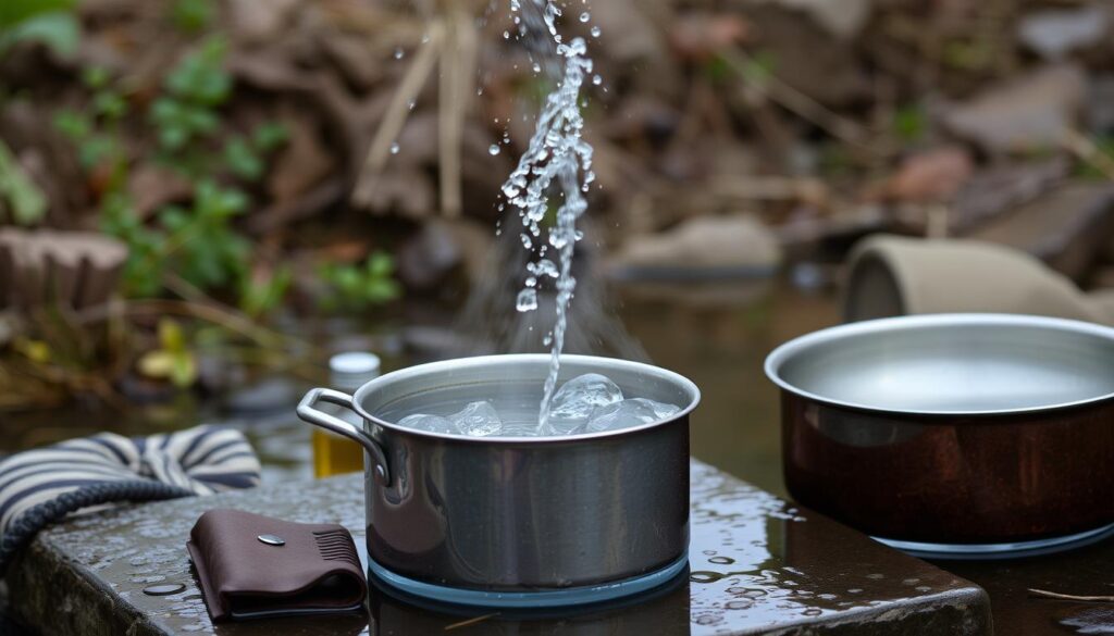 Boling water