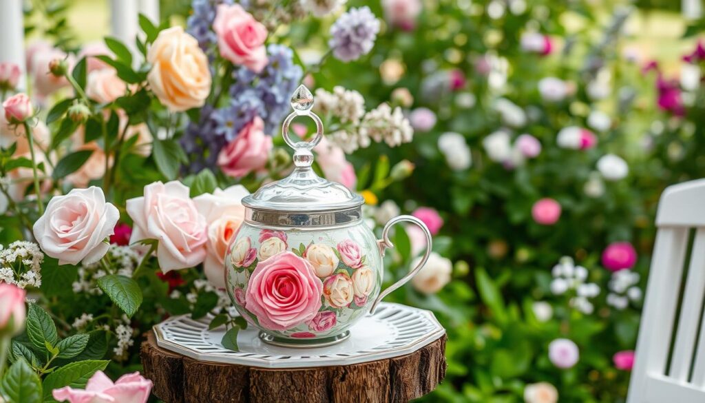 Romantic garden tea