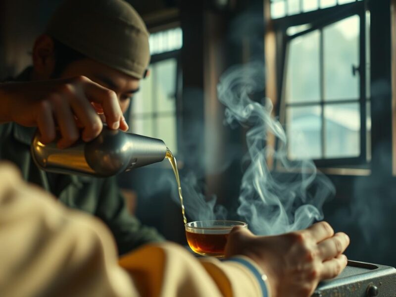 Oolong tea unique method