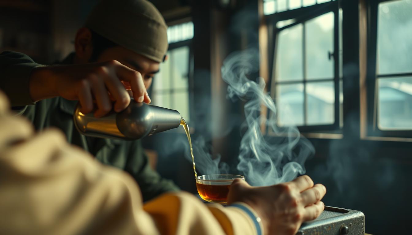 Oolong tea unique method